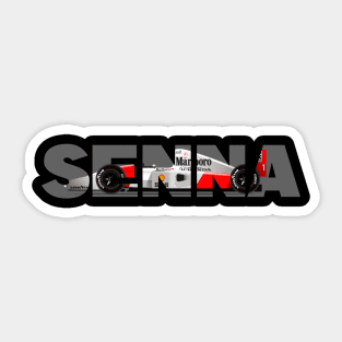 Ayrton Senna's McLaren Honda MP4/7 Illustration Sticker